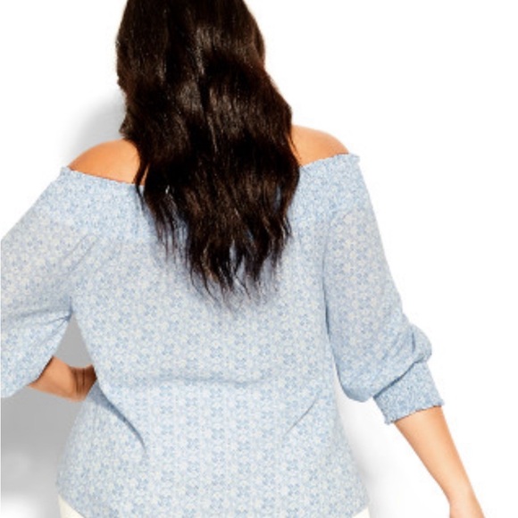 CIty Chic Off the Shoulder top size XL/ 22W - Picture 5 of 7